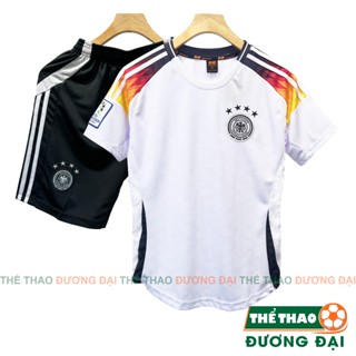 Quần Áo Bóng Đá, Đồ Đá Banh Đội Tuyển Đức Trắng 2024 Thun Mè Cao Cấp Thoáng Khí Thể Thao Đương Đại
