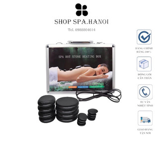 Máy hấp đá nóng massage cho spa & hộp 16 viên cho spa tmv