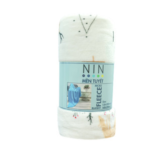 Mền tuyết NIN họa tiết kích thước 96x140cm, 1m3x2m thích hợp cho bé mang đi học, đi làm nhiều màu