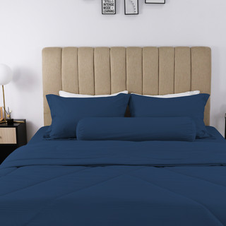 Bộ 5 món drap, áo gối kèm mền chần Cotton Jun Store 2024 màu trơn đủ kích thước
