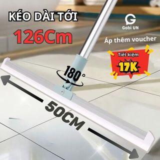 Chổi Gạt Nước Sàn Nhà 35Cm/50Cm Cán Xoay 180 Độ, Cây Gạt Nước Sàn Nhà Tắm Lưỡi Silicion Mềm Dẻo GOBI