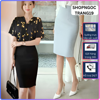 Chân Váy Bút Chì Công Sở Cao Cấp 2 Lớp Thời Trang Hàn Quốc Siêu Đẹp_Có Túi Nhỏ Bên Trong_Lót Lụa Full váy_Cv34 Cạp Liền