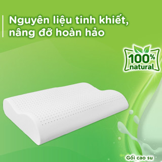 Gối Cao Su Thiên Nhiên Kim Cương Siny A 44x64x12cm, tối ưu vùng cổ