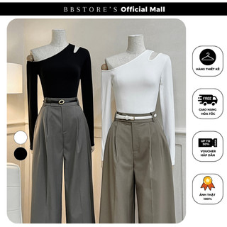 Áo thun gân tay dài khoét vai bbstore's -a2267