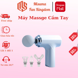 Máy Massage Cầm Tay Mini Misuma,  Massage Toàn Thân 6 Cấp Độ Chuyên Sâu Đa Năng , Kèm 4 Đầu Massgae