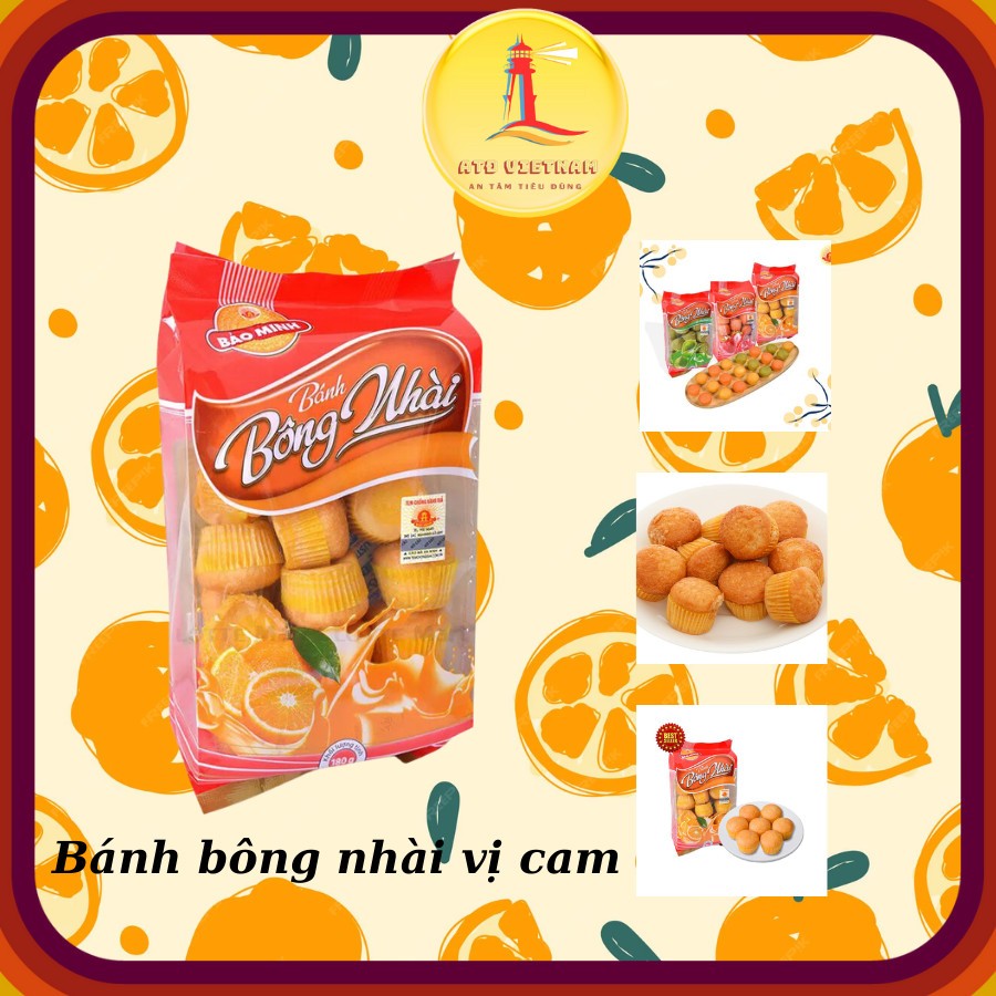 Bánh Bông Nhài vị Cam, Trà Xanh Bảo Minh bịch 180g