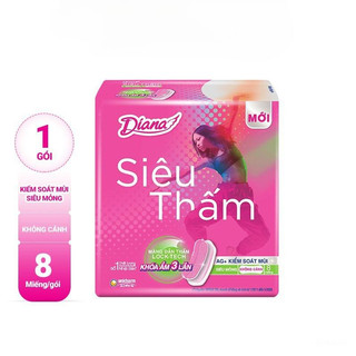 Băng vệ sinh siêu mỏng không cánh Diana siêu thấm 8 miếng