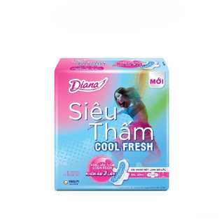 Băng vệ sinh Diana siêu thấm Cool Fresh Siêu Mỏng Cánh 8 Miếng