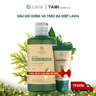 Dầu gội gừng và trắc bá diệp hỗ trợ mọc tóc giảm rụng tóc LAVIA chai 400ml TM-LAV02