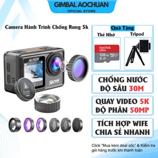  Camera hành trình 5K Cam hành trình ô tô chống rung đi phượt gắn xe máy Ô tô Mũ bảo hiểm 