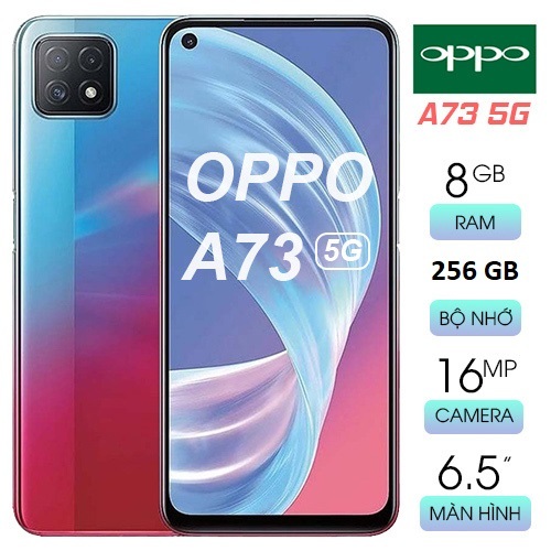  điện thoại OPPO A73 5G 2sim Ram 8 256G zin đẹp màn 6.5inch Camera siêu nét Chiến Game mượt  Chip Snapdragon 662 