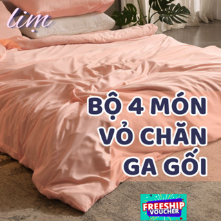 Bộ Ga Gối 4 Món Sợi Tre Cao Cấp 300TC P Home - Mềm như Lụa, Thoáng như Cotton