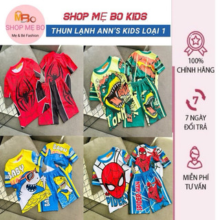 Đồ bộ bé trai in màu HOẠT HÌNH SIÊU NHÂN 3D Thun Lạnh size nhí 9-24kg