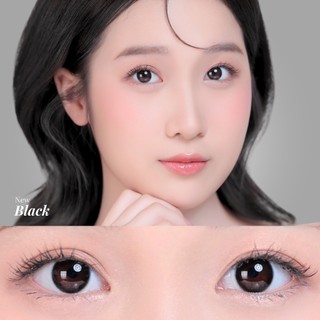 Kính áp tròng dabae lens màu đen thuần tự nhiên có độ cận new black
