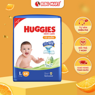 Bỉm Quần Huggies Skincare Tinh Chất Tràm Trà Tự Nhiên Thấm Hút Kháng Khuẩn Cỡ L68 Bé 9-14kg-BiboMart