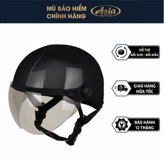 Mũ bảo hiểm sơn nửa đầu có kính chính hãng asia mt-128k bh 12 tháng, mũ bảo hiểm nữ nhỏ nhẹ