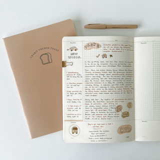 Vở Cornell 120 trang Crabit Food vở layout cornell kẻ ngang dot grid