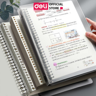 Sổ Còng Deli Bìa Sổ Còng Sắt Nhựa A4 B5 A5 Sổ Tay Binder Thay Được Giấy Kẻ Ngang Caro Làm Sổ Ghi Chép, Bullet Journal