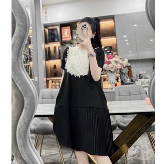Váy chân dập đính hoa ngực sm