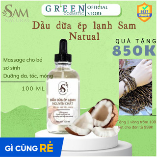 (Date mới nhất) Dầu dừa hữu cơ ép lạnh nguyên chất Sam Natural 100ml - Dầu dừa dưỡng mi, dưỡng tóc, dưỡng da