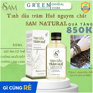 (Date mới) Tinh dầu tràm Huế nguyên chất [𝑭𝒓𝒆𝒆𝒔𝒉𝒊𝒑] Sam Natural 50ml - tinh chất từ cây tràm gió, đuổi muỗi và giữ ấm