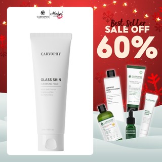Sữa rửa mặt trắng da Caryophy Glass Skin Cleansing Foam Hàn Quốc dưỡng ẩm sáng da 120ml