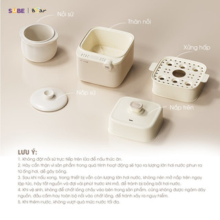 Nồi nấu cháo chậm Bear 0,8L/ 1,6L