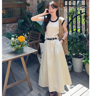 [ORDER] Set Áo Chân Váy Nữ Sang Chảnh, Áo Nữ Mỏng Ngắn Tay Mix Chân Váy Xòe Chữ A Nhẹ Nhàng