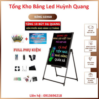 Biển Led Huỳnh Quang, Biển Led Dạ Quang 40x60cm - TẶNG 10 BÚT + FULL PHỤ KIỆN