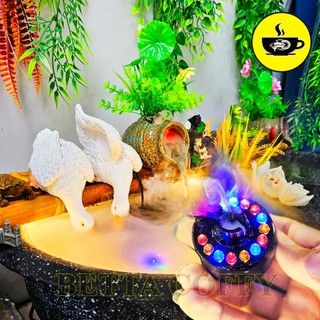 Máy Tạo Khói Phun Sương có đèn đổi màu dùng cho tiểu cảnh, non bộ, thác phong thuỷ, hồ cá