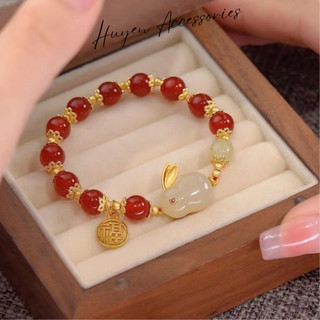 Vòng tay phối thỏ trắng (tuổi mão) - HN90