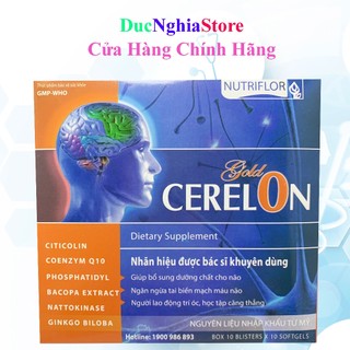 Cerelon Gold Giúp hoạt huyết dưỡng não, bền thành mạch. Tăng cường lưu thông máu