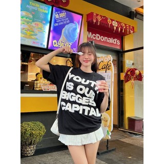 Áo thun nữ ngắn tay in chữ YOUTH chất liệu thun xốp mè co giãn 4 chiều xinh đẹp trẻ trung phù hợp mặt hằng ngày- g5.shop