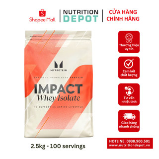 Sữa tăng cơ Impact Whey Isolate Myprotein 2.5kg tặng bình lắc - Nutrition Depot