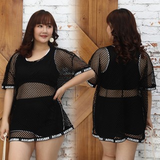 Đồ bơi big size khủng tập trung che bụng và áo tắm giảm béo xẻ tà phong cách thể thao