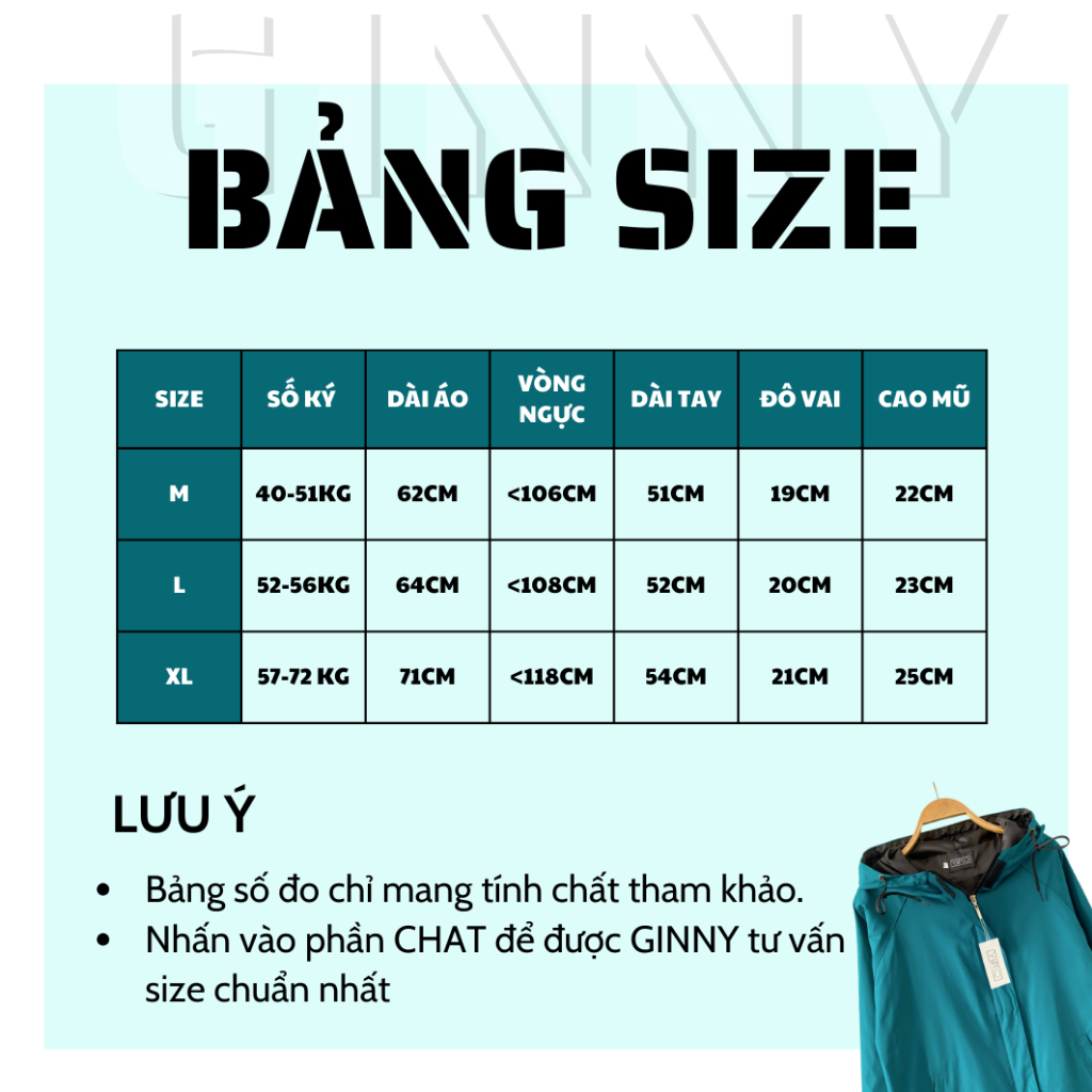 Áo Khoác Dù Jacket Wet GINNY.BRAND | BigBuy360 - bigbuy360.vn