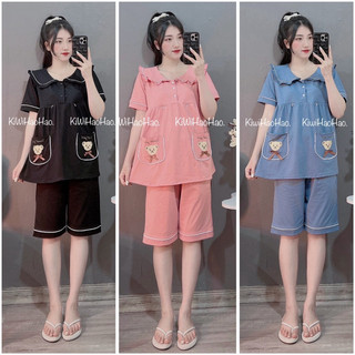 Bộ bầu mặc nhà có khoá đũi nhật cho mẹ sau sinh - Đồ bộ bầu thiết kế