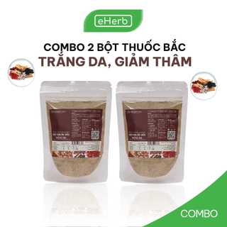 Combo 2 Bột Thuốc Bắc Trắng Da Đắp Mặt Nạ Ngăn Ngừa Mụn & Mờ Thâm Nám MILAGANICS 100gr (Túi Zip)