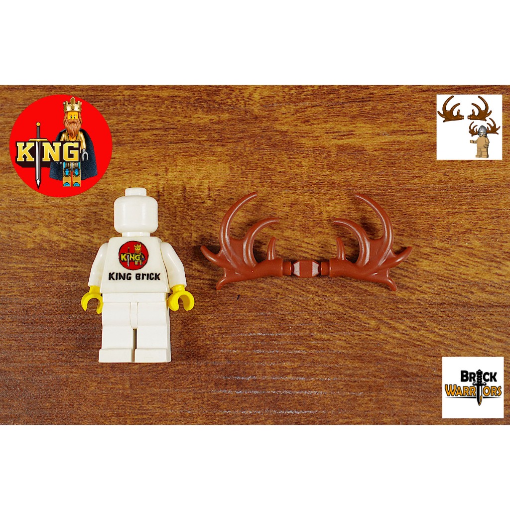 BRICKWARRIORS Moose Antlers (Pair) (Brown)