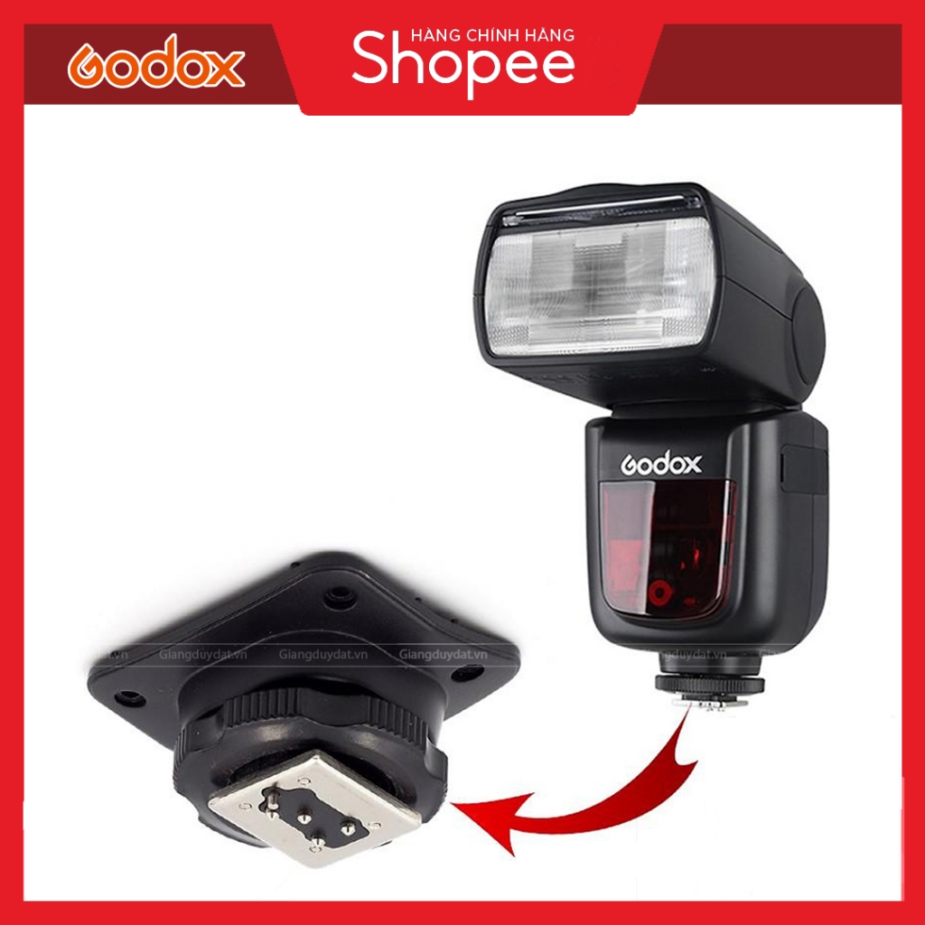 Chân Đế Kim Loại - Hotshoe Thay Thế Cho Đèn Flash Godox V1/ V860III / V860II- Chính Hãng l Hotshoe Đ
