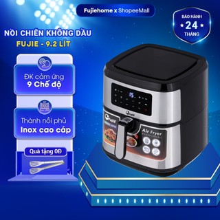 Nồi chiên không dầu 9.2L công nghệ Nhật Bản Fujie nhập khẩu, nồi chiên điện tử cảm ứng tự ngắt tặng kèm kẹp gắp