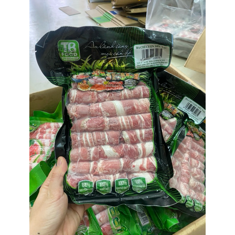 Ba chỉ cuộn siêu nạc TB 450gr ( Giao hàng hoả tốc )