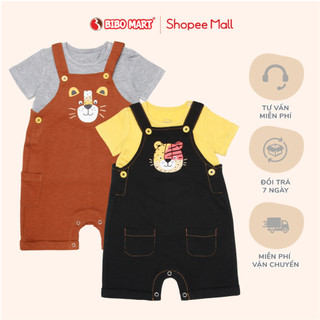 Set body yếm bé trai Chong Chóng áo mix yếm cho bé chất liệu mềm mại thoáng mát phong cách Hàn Quốc