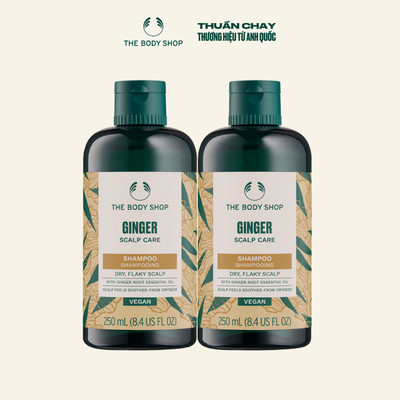 Combo 2 Dầu Gội Gừng Cho Tóc Khô Gàu Ginger Scalp Care Shampoo 250ml The Body Shop