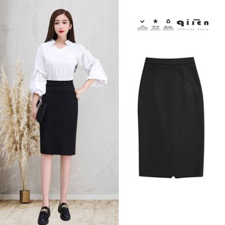Chân Váy Bút Chì Dài QIIEN, Chân Váy Công Sở Dáng Ôm Vải Umi Co Dãn 4 Chiều Chuẩn Form CV032