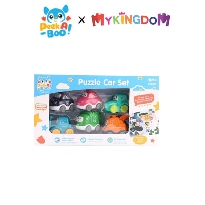 Đồ Chơi PEEK A BOO Bộ 6 Xe Mini Kèm Xếp Hình Vui Nhộn PAB012
