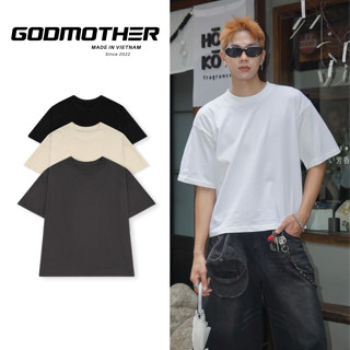 Áo Thun Trơn FORM BOXY GODMOTHER T-Shirt Cotton 250gsm Thoáng Mát Phong Cách Trẻ Trung Năng Động