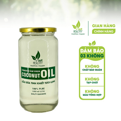 Dầu Dừa Tinh Khiết Lên Men Tách Lạnh Viet Healthy Lọ 1000ml