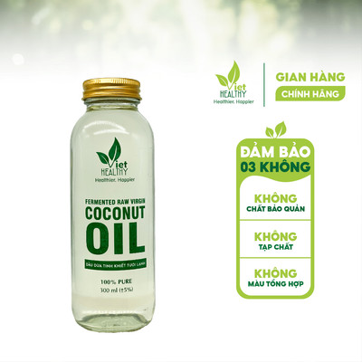 Dầu Dừa Tinh Khiết Lên Men Tách Lạnh Viet Healthy Lọ 300ml