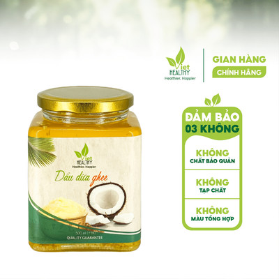 Dầu Dừa Ghee Nguyên Chất Viet Healthy - Lọ 500ml